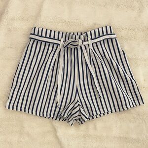 Zara Blue and White High Waist Shorts size 11/12 years